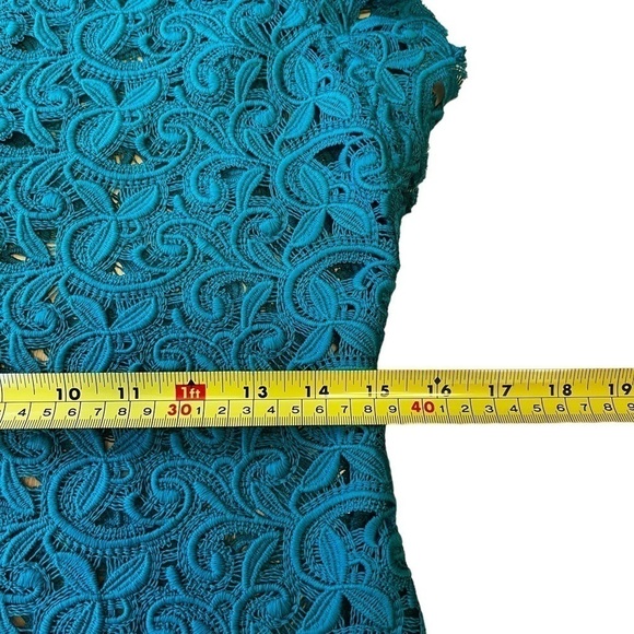 ZARA Green Guipure Lace Tube Dress EUC - Picture 7 of 11